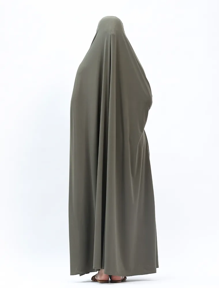 Khaki Jersey Jilbab